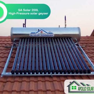 SA Solar 200L High-Pressure Solar Geyser