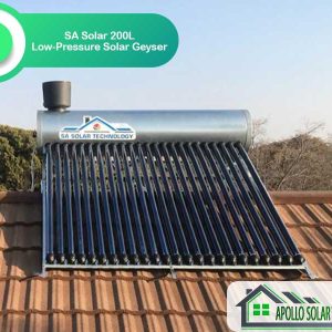 SA Solar 200L Low-Pressure Solar Geyser