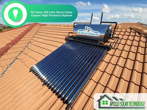 SA Solar 200 Liter Direct Solar Geyser